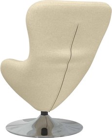 vidaXL Κάθισμα-αυγό Κρεμ 63 x 73 x 90 εκ ύφασμα