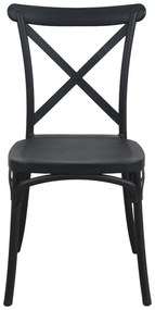 Καρέκλα Crossie pp σε μαύρη απόχρωση 38x46.5x82εκ 38x46.5x82 εκ.