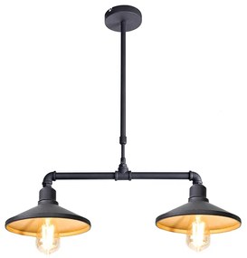 Φωτιστικό Οροφής Δίφωτο Aca Pipe AR4172P63BG Black