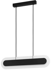 Φωτιστικό Οροφής - Ράγα Fabriano 390013 86x3,5x150cm Dim Led 4800lm 16W 3000K Black-White Eglo Steel,Plastic