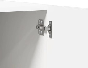 vidaXL Ντουλάπα Λευκή 80 x 52 x 180 εκ. από Επεξ. Ξύλο