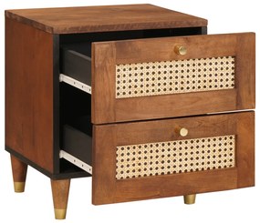 vidaXL Κομοδίνα με συρτάρι 2 pcs 40 x 33.5 x 46 εκ