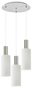 Φωτιστικό Οροφής Τρίφωτο Homelighting 77-8474 Nickel/White