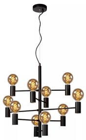 Φωτιστικό Κρεμαστό Lucide 21421-10-30 LEANNE Μαύρο Ματ (Black Mat)
