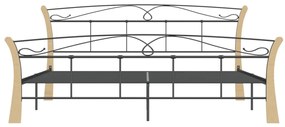 vidaXL Πλαίσιο Κρεβατιού Μαύρο 200 x 200 εκ. Μεταλλικό