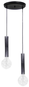 Φωτιστικό Οροφής Δίφωτο Heronia Minimal 34-0195 Silver