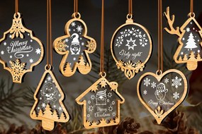 Σετ των 3 Intra απο ξύλο plywood 3mm-4mm πάχος ΧΡΙΣΤΟΥΓΕΝΝΙΑΤΙΚΑ ΣΤΟΛΙΔΙΑ Πολυστρωματική Διακόσμηση Δίασταση 5x3 cm INTRAFABR-81187894