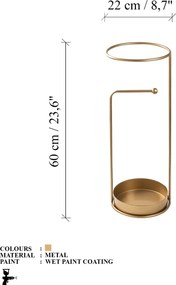 Ομπρελοθήκη Χρυσή SEMSIYE 22x22x60