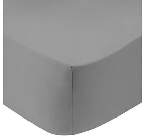 Κατωσέντονο Cotton Feelings με λάστιχο 107 Dark Grey Διπλό (160x200+30)