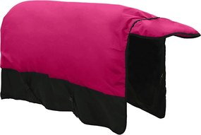 vidaXL Σαμάρι Ίππου Ροζ και Μαύρο 85 cm Πολυεστέρας