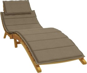 vidaXL Μαξιλάρι Ξαπλώστρας Taupe 186x58x4 εκ. Ύφασμα