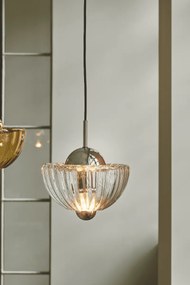 Κρεμαστό Φωτιστικό Lotus Clear Ø25cm Ασημί