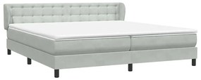 vidaXL Box Spring κρεβάτι με στρώματα ανοιχτό γκρι 180x210 cm Velvet