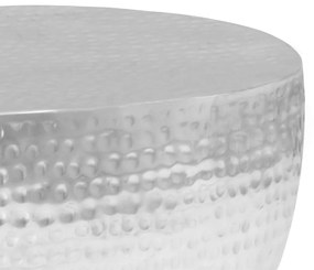 vidaXL Τραπεζάκι Σαλονιού Hammered Ασημί 100x50x28 εκ. από Αλουμίνιο