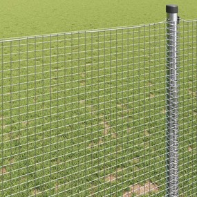 vidaXL Συγκολλητός φράχτης από σύρμα 1000 x 40 εκ Ασημί
