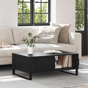 vidaXL Τραπεζάκι σαλονιού Μαύρη Οξυά 90 x 60 x 35 cm