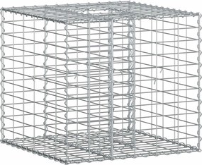 vidaXL Ανασηκωμένο κρεβάτι gabion Ασημί