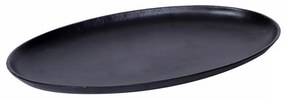 DHOTI OVAL ΔΙΣΚΟΣ ΑΛΟΥΜΙΝΙΟ ΜΑΥΡΟ 35x25xH3cm - 023569