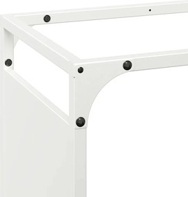 vidaXL Ράφι Καυσόξυλων Λευκό 90x28x65 εκ. Χάλυβας ψυχρής έλασης