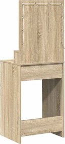 vidaXL Τραπέζι περιποίησης με ράφι Δρύς Sonoma 50 x 41 x 135 εκ