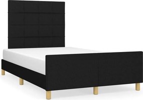vidaXL Πλαίσιο Κρεβατιού χωρίς στρώμα Μαύρο 120x190 εκ. Υφασμάτινο