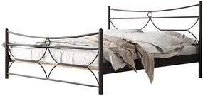 Κρεβάτι Pier-160x200-Μαύρο-Με ποδαρικό