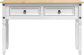 vidaXL End Table Corona Λευκό 115 x 46 x 73 εκ Στερεά ξυλεία πεύκου