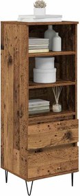 vidaXL Highboard Παλιό Ξύλο 40 x 36 x 110 εκ. Επεξεργασμένο ξύλο