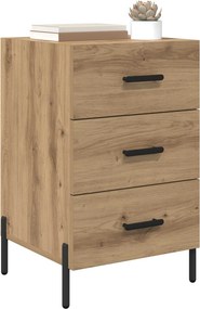 vidaXL Κομοδίνο Artisan Oak 40 x 40 x 66 εκ. Επεξεργασμένο Ξύλο