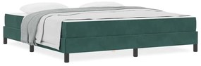 vidaXL Κρεβάτι box spring με στρώμα Σκούρο Πράσινο 180 x 200 cm