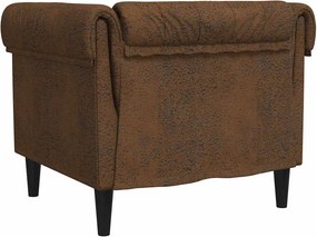 vidaXL Πολυθρόνα Chesterfield Καφέ Υφασμάτινη