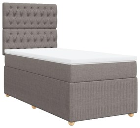 ΚΡΕΒΑΤΙ BOXSPRING ΜΕ ΣΤΡΩΜΑ TAUPE 100 X 200 ΕΚ. ΥΦΑΣΜΑΤΙΝΟ 3291978