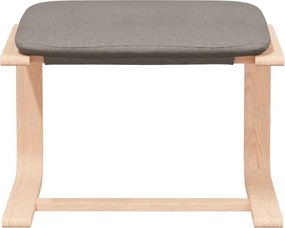 vidaXL Πολυθρόνα Relax Taupe Υφασμάτινη με Υποπόδιο