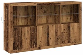 vidaXL Πλαϊνό γραφείο Παλαιό ξύλο 181.5 x 37 x 100 εκ