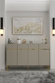 Stewehome κονσόλα από σανίδα με ντουλάπι και ράφι μοντέρνου στιλ 120x32x75 cm