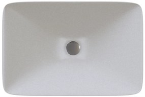 Sanitec Aktis 283 Νιπτήρας Συνθετικός Επικαθήμενος 60,5x38,5x9cm Metallic Ice