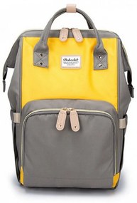Τσάντα Μωρού Πλάτης B-302 42x28x21 Grey-Yellow Doko Club Ύφασμα