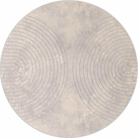 vidaXL Χαλιά χώρου Γύρος GALATI Μπεζ Ø 160 CM Πολυεστέρας