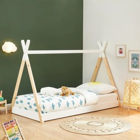 ΚΡΕΒΑΤΙ ΠΑΙΔΙΚΟ MUNK HM699.03 τ.MONTESSORI ΞΥΛΟ ΠΕΥΚΟΥ ΦΥΣΙΚΟ-ΛΕΥΚΟ- 190x90εκ (1 Τεμμάχια)