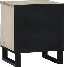 vidaXL Κομοδίνο Λευκό 40 x 33 x 46 εκ. Επεξεργασμένο Ξύλο