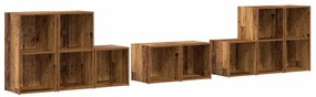 VidaXL ΣΕΤ ΒΑΘΜΟΛΟΓΗΣΗΣ ΤΗΛΕΟΡΑΣΗΣ 8 τμχ. 37 x 35 x 72 εκ. Παλιό Ξύλο