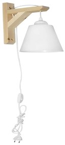 Φωτιστικό Τοίχου Fun-01AP FIS 31-1096 White Heronia Wood, Glass