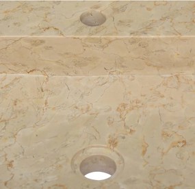 vidaXL Νιπτήρας Κρεμ 40 x 40 x 12 εκ. Μαρμάρινος