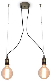 Φωτιστικό Οροφής Δίφωτο Homelighting Magnum 77-2167 Bronze