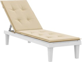 vidaXL Μαξιλάρι Σεζλόνγκ Μπεζ (75+105) x 50 x 4 εκ.