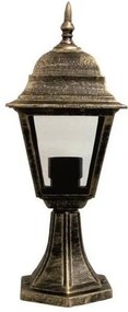 Κολωνάκι Δαπέδου Αλουμινίου Φανάρι IP44 E27 12W Eurolamp 154-55115 Μπρονζέ