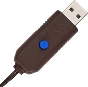 vidaXL Στεφάνι με 150 LED Θερμό λευκό 121 x 121 x 10 εκ Ρατάν