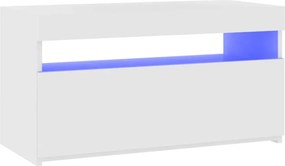 vidaXL Έπιπλο Τηλεόρασης με LED Λευκό 75 x 35 x 40 εκ.