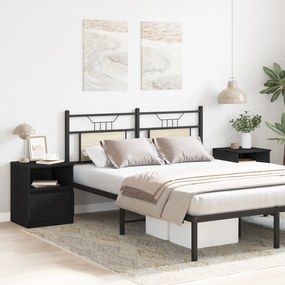 vidaXL Κομοδίνα 2 τμχ Μαύρο Δρυς 40x40x50 εκ Επεξεργασμένο ξύλο