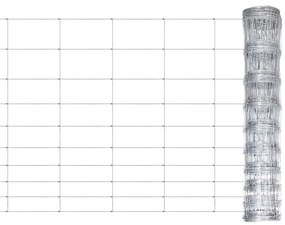 vidaXL Συρματόπλεγμα Περίφραξης Ασημί 50 x 1 μ. Γαλβανισμένο Ατσάλι